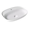 Alice Form Раковина Oval 60x45хВ12 Plan, накладная, с отверстием под смеситель, белый глянцевый