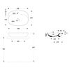 Alice Form Раковина Oval 60x45хВ12 Plan, накладная, с отверстием под смеситель, белый глянцевый