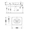 Duravit Bacino Раковина накладная, 550*420, с переливом, с креплениями, цвет белый (СПЕЦЦЕНА со склада поставщика!)