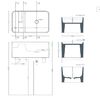 ARTCERAM BROOKLYN Раковина накладная 60х35х25 мм, без отв под смеситель, цвет белый+покр SANIGLAZE