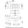 Duravit Vero Air 0724500009 Раковина 500х250 мм,  с 1 отв. под смеситель слева