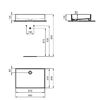 Ideal Standard Extra Раковина 600х400хh125 мм, накладная прямоугольная, без перелива и отв. под смес., с крепежом, цвет: белый глянец