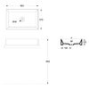 Alice Spy Раковина Rectangular 60x38хВ12, накладная, без отверстия под смеситель, белый глянцевый
