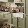 KERASAN Hanna Glasse YORKSHIRE Раковина керамическая кухонная 686x470x254 мм,без отв под смеситель, без сифона, толщина 30 мм, цвет белый
