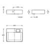 Kerama Marazzi Раковина LOGICA мебельная 60*48*14,5см, без отв. под смеситель, с переливом, цвет белая глянцевая