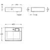 Kerama Marazzi Раковина LOGICA мебельная с одним отверстием 60*48*14,5см,  с 1 отв.под смеситель, с переливом, белая глянцевая