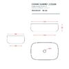 ARTCERAM COGNAC Раковина настольная Quadro 55x35 см, цвет белый глянец, покрытие Saniglaze