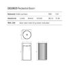 DEA DESIGN Pedestal Basin Раковина напольная d450хh900 мм, цвет белый матовый