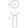 DEA DESIGN Washbasins Раковина напольная 48x48xh88 см, материал: Glasstech прозрачная смола, цвет: чаша brown copper/пьедестал белый
