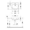 Duravit D-Code Раковина  с перел., с 1 отв. под смес., 600x550мм, Цвет: Белый (СПЕЦЦЕНА)