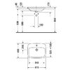 Duravit DuraStyle Раковина встраиваемая сверху , с переливом, 615х495 мм , с 1 отв под смеситель, цвет белый (СПЕЦЦЕНА)