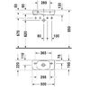 Duravit DuraStyle  Умывальник для рук без перелива, без отв. для смесителя, 500x220мм, Цвет: Белый (СПЕЦЦЕНА)