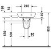 Duravit D-Code Раковина для рук,с перел.,с 1 отв. под смес., 450x340мм, Цвет: Белый (СПЕЦЦЕНА)