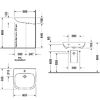 Duravit D-Code Раковина медицинский Med, без перелива, с 1 отв. под смес., 600x550мм, Цвет: Белый ()СПЕЦЦЕНА со склада поставщика!