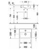 Duravit Vero Мебельная раковина для рук, с перел., с 1 отв. под смес., 450x350мм, Цвет: Белый