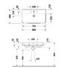 Duravit No.1 раковина 800х460мм, белая, для смеситель