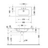 Duravit Me by Starck Раковина для мебели 830х490 мм с 1 отв под смеситель, цвет белый (продаем с базой LC624107979)