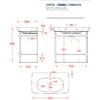 Artceram CIVITAS Раковина-консоль подвесная 90х50 см, са 1 отв под смес. с крепл, цвет белый (С нашего склада Продаем с ножками  CIC002 01 00)