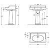 Kerama Marazzi Раковина POMPEI подвесная/мебельная 80*50*26,5см, с 1 отв. под смеситель, с переливом, цвет белый глянцевый