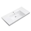Kerama Marazzi Раковина CUBO подвесная\мебельная 101*48,5*18см,  с 1 отв.под смеситель, с переливом, белая глянцевая