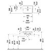 Duravit №1  Умывальник с переливом, с 1 отв.под смеситель 450х350 мм