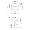 Duravit 1930 Duravit 1930 Раковина с перел., и 3 отв. под смес., 70х50х Н: 20.5см, Цвет: Белый с покрытием WonderGliss