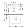 Duravit Vero Раковина для мебели с перел., с 1 отв. под смес., 850x490мм, Цвет: Белый