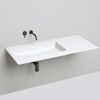 Salini MAREA 10 1802210M Раковина врезная снизу 750х400х129мм, без отв. под смес, без перелива, мат-л: S-Stone, матовый, белый.