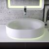 KNIEF Moon раковина накладная  55х45хh16 см, без отв под смеситель,мс LED подсветкой, цвет белый матовый