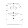 SIMAS WAVE Раковина на столешницу  100x50xh14,5 см, с 1 отв под смеситель,цвет BIANCO MATT