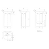 KNIEF Glam Раковина отдельностоящая  60х45х86 cm, сифон/д/к, выпуск в стену, цвет белый матовый (СПЕЦЦЕНА!)