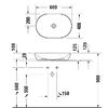Duravit D-Neo Раковина накладная 600х400  мм, без перелива, без отв под смес, цвет: антрацит  матовый (СПЕЦЦЕНА)