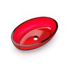 Knief Oval Shape Раковина накладная из полимерного материала 550x370x130 мм, цвет Rubin # 040