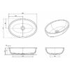 Knief Oval Shape Раковина накладная из полимерного материала 550x370x130 мм, цвет Rubin # 040