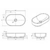 Knief Ellipse Shape Раковина накладная из полимерного материала 550x320x140 мм, цвет Turmalin # 020