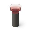 DEA DESIGN Washbasins Раковина напольная 48x48xh90 см, материал: Glasstech прозрачная смола, цвет: чаша pomegranate/пьедестал graphite
