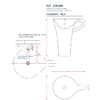 Artceram CUP  Раковина напольная отдельностоящая  70х50хh85 см, без отв под смеситель, без слив перелива,  цвет черно-белый (акция из наличия)