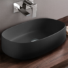ARTCERAM COGNAC Раковина настольная 55x35 см, цвет матовый черный, Saniglaze