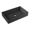 Alice Spy Раковина Rectangular 60x38хВ12, накладная, без отверстия под смеситель, чёрный матовый