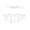 KERASAN SHAPE Раковина 1220х520 мм., встраиваемая, с 1 отверстием для смесителя, цвет черный матовый