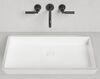 Salini MAREA 10 1802210M Раковина врезная снизу 750х400х129мм, без отв. под смес, без перелива, мат-л: S-Stone, матовый, белый.