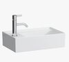 Laufen Kartell Раковина 460х280х120мм без перелива, с 1 отв. под смес, полочка слева, цвет: белый