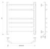 Полотенцесушитель водяной Secado Агата 5 60x50 белый матовый