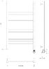 Полотенцесушитель электрический Secado Комано 3 80x40 белый матовый