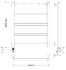 Полотенцесушитель электрический Secado Корсико 1 К 60x40 белый матовый