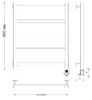Полотенцесушитель электрический Secado Корсико 1 60x50 белый матовый