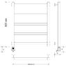 Полотенцесушитель электрический Secado Корсико 1 60x60 белый матовый