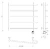Полотенцесушитель электрический Secado Венеция 2 60x50x60 белый матовый
