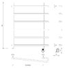 Полотенцесушитель электрический Secado Венеция 2 80x50x60 белый матовый