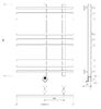 Полотенцесушитель электрический Secado Турин 3 80x20x70 белый матовый